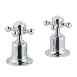 Just Taps Grosvenor Cross Panel Valves Chrome