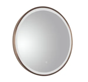 Just Taps Vos 600 Mirror With Light Brushed Bronze