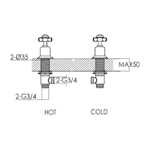 Just Taps Grosvenor Pinch Panel Valves Chrome