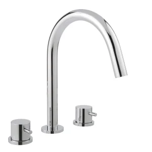 Just Taps Florence 3 Hole Bath Filler Chrome
