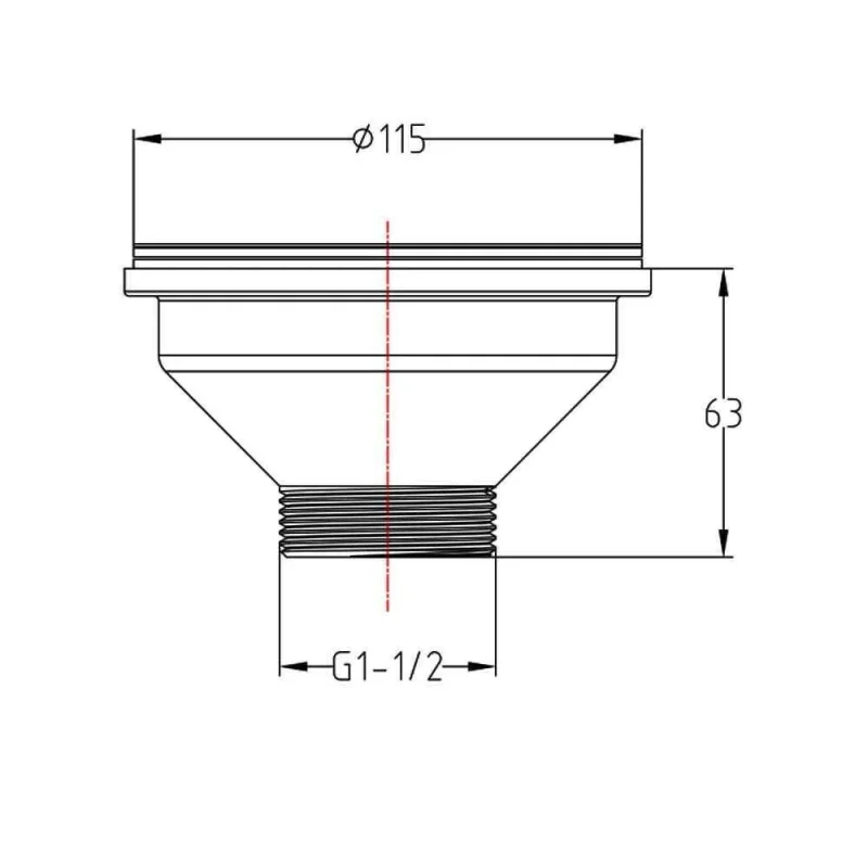 Just Taps Basket Strainer Waste Brushed Brass detail view - Image 2