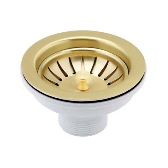 Just Taps Basket Strainer Waste Brushed Brass