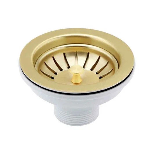 Just Taps Basket Strainer Waste Brushed Brass