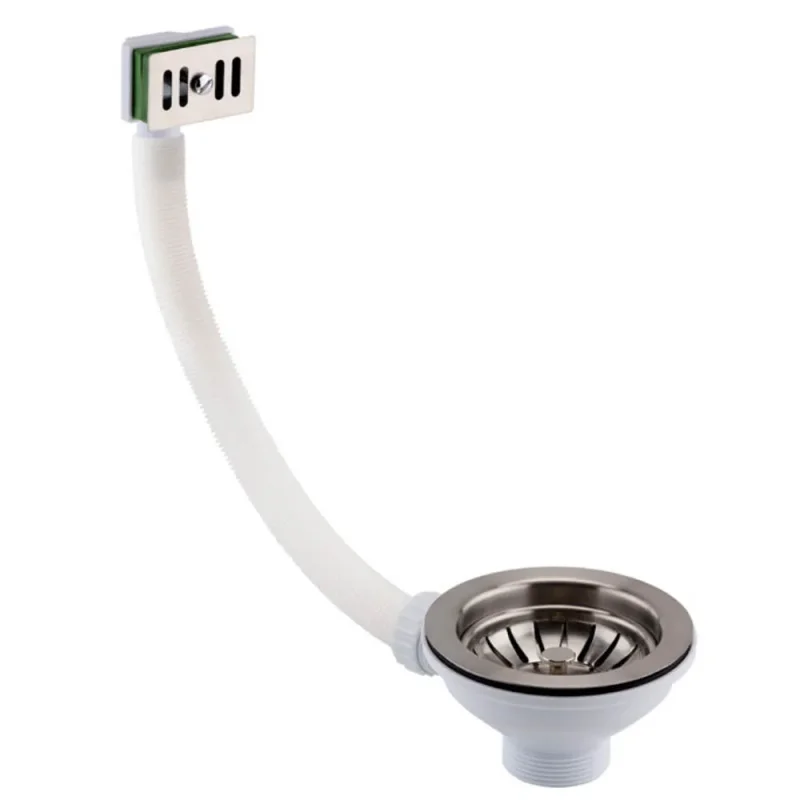Just Taps Basket Strainer Waste Square Overflow Stainless Steel product image - Image 1
