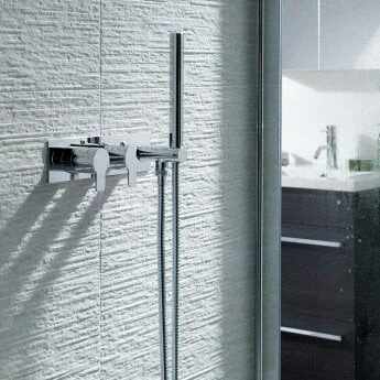 Just Taps Amore Thermostatic Concealed Shower Valve 2 Outlets Wth Handset Chrome