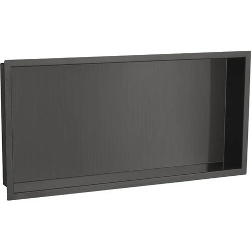 Just Taps Brushed Black Shower Niche