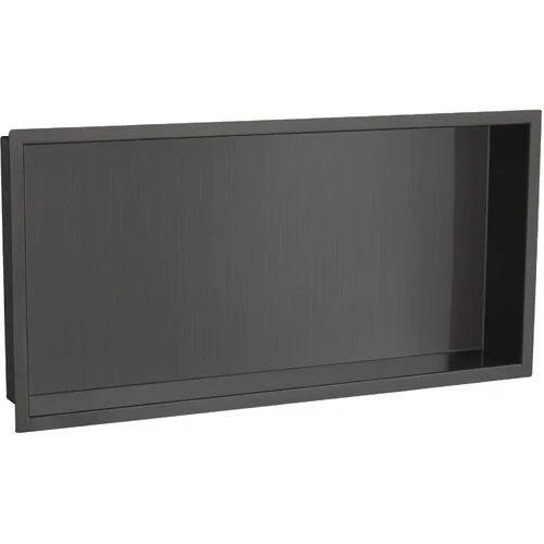Just Taps Brushed Black Shower Niche