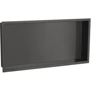 Just Taps Brushed Black Shower Niche