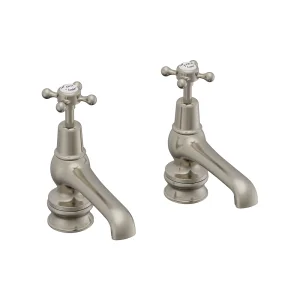 Burlington Regent 5" Basin Taps Brushed Nickel