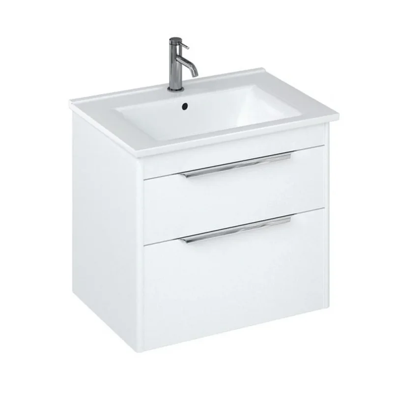 Britton Shoreditch Double Drawer Unit 850mm Matt White product image - Image 1