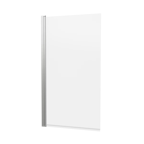 Crosswater Clear 6 Hinged Bath Screen 800 Brushed Nickel