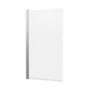 Crosswater Clear 6 Hinged Bath Screen 800 Brushed Nickel