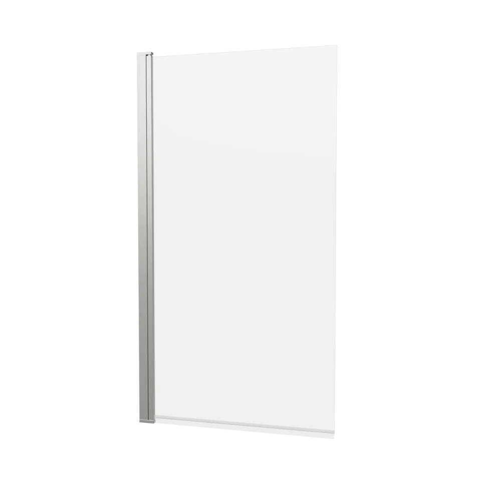 Crosswater Clear 6 Hinged Bath Screen 800 Brushed Nickel product image - Image 1