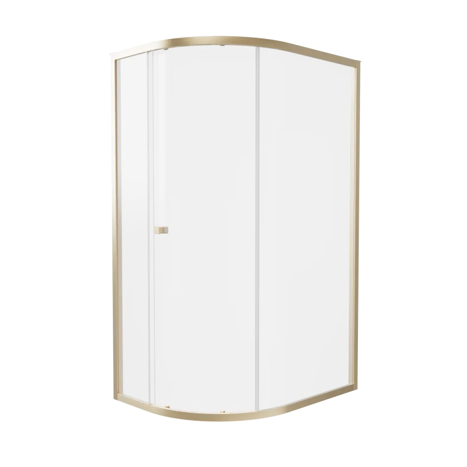 Britton Hoxton 6 Quadrant Single Door 1000 X 800 Box B Brushed Brass product image - Image 1