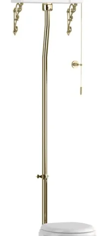 Burlington High Level Flush Pipe Kit Gold
