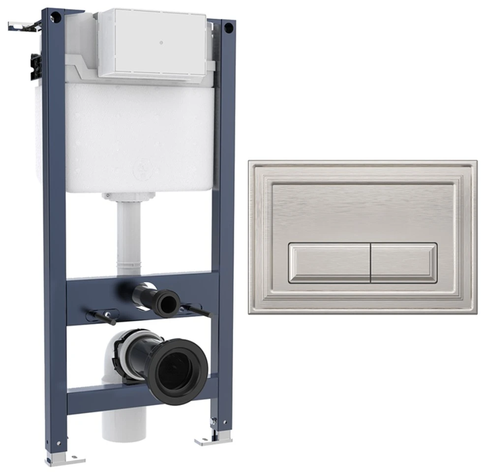 Crosswater Belgravia Frame Set 2 Brushed Nickel