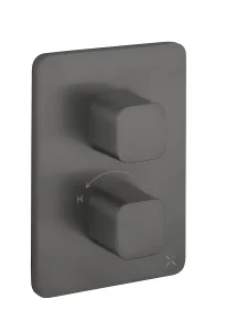 Crosswater Crossbox Atoll / Glide II 2 Outlet Trim & Levers Slate