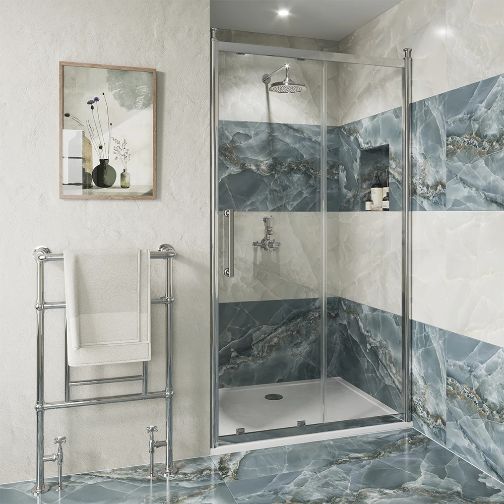Burlington Classique Sliding Door B 1700 Fixed Panel Chrome