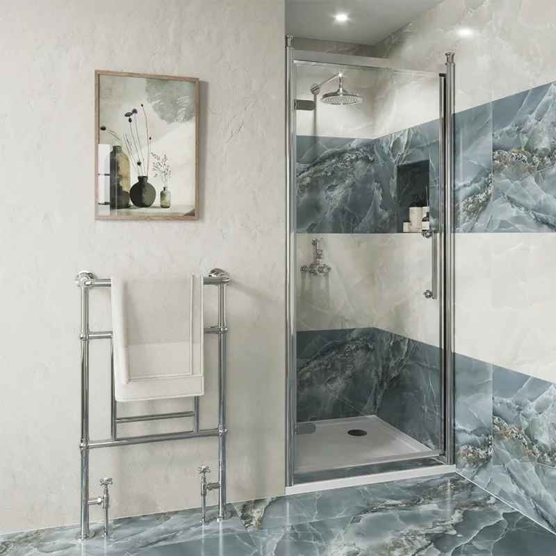Burlington Classique Hinged Door 1000 Chrome product image - Image 1
