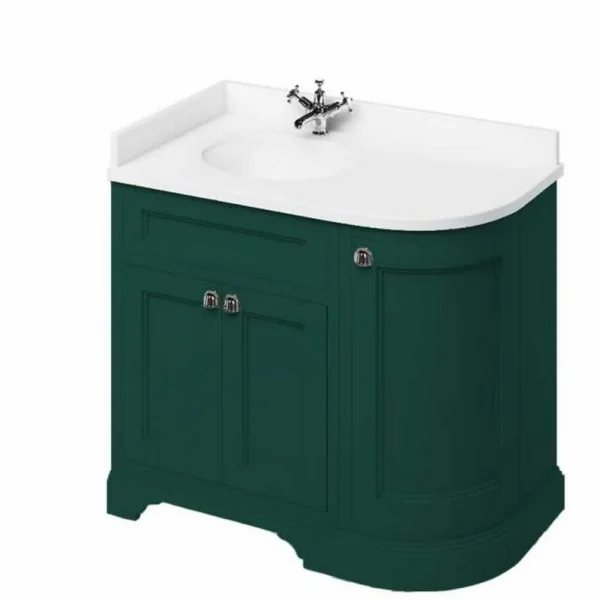 Burlington Furniture Door Unit Left End Round Corner Matt Green
