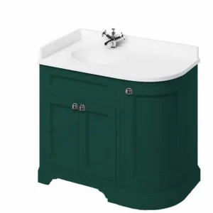 Burlington Furniture Door Unit Left End Round Corner Matt Green