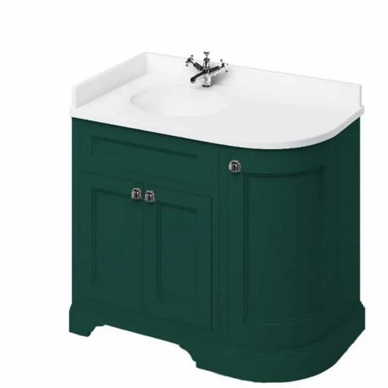 Burlington Furniture Door Unit Left End Round Corner Matt Green product image - Image 1