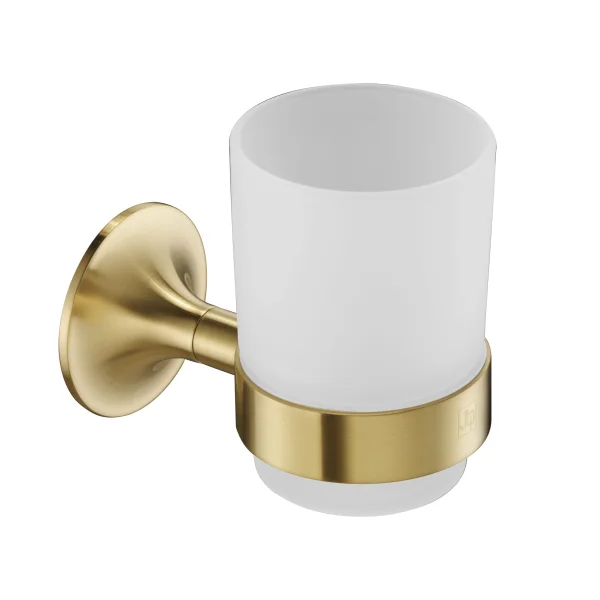 Just Taps Kono Tumbler Holder Brushed Brass