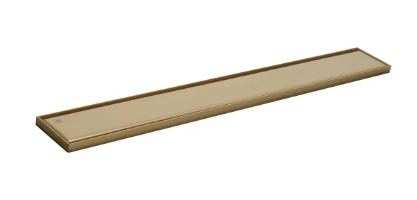 Just Taps Kono Elite Regular Linear Drain Including Membrane 600mm Brushed Brass