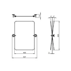 Burlington Rectangular Mirror 450 X 650 X 5mm