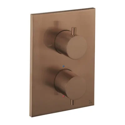 Crosswater Mpro Crossbox 1 Outlet Trim & Valves Brushed Bronze detail view - Image 2