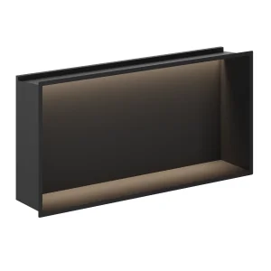 Crosswater Niches 610 X 305mm With Led Light Strip Matt Black