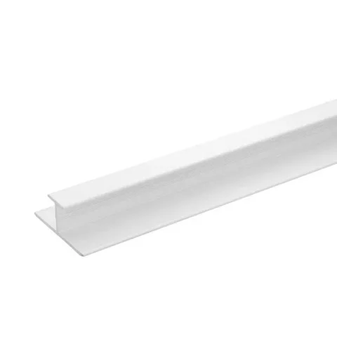 Crosswater Aluminium Extrusion Internal Corner 11mm 2450mm White detail view - Image 2