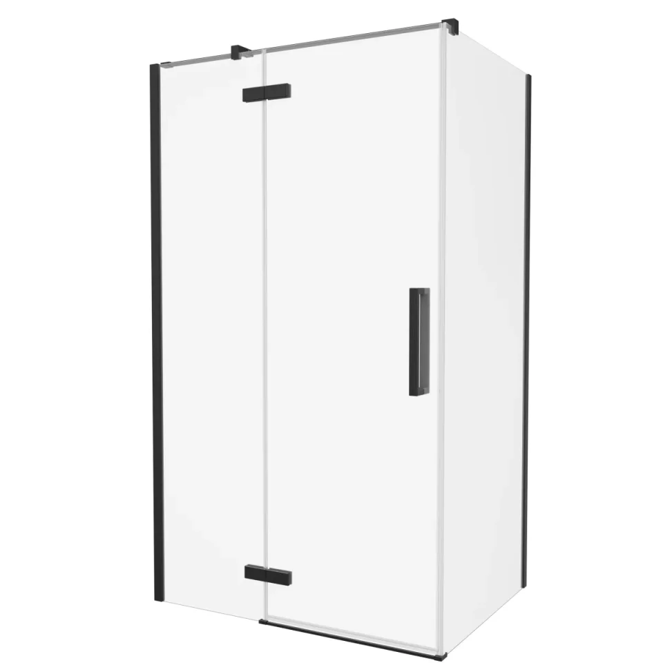 Crosswater Asura900mm Side Panel for Soft Close Hinged Door Matt black product image - Image 1
