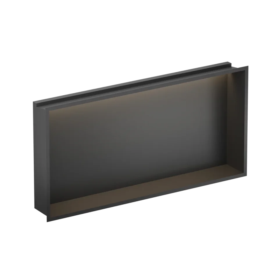 Crosswater Niches 610 X 305mm X 80mm With Led Light Strip Matt Black product image - Image 1