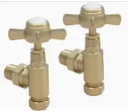 Just Taps Grosvenor Angle Radiator Valve Brushed Brass