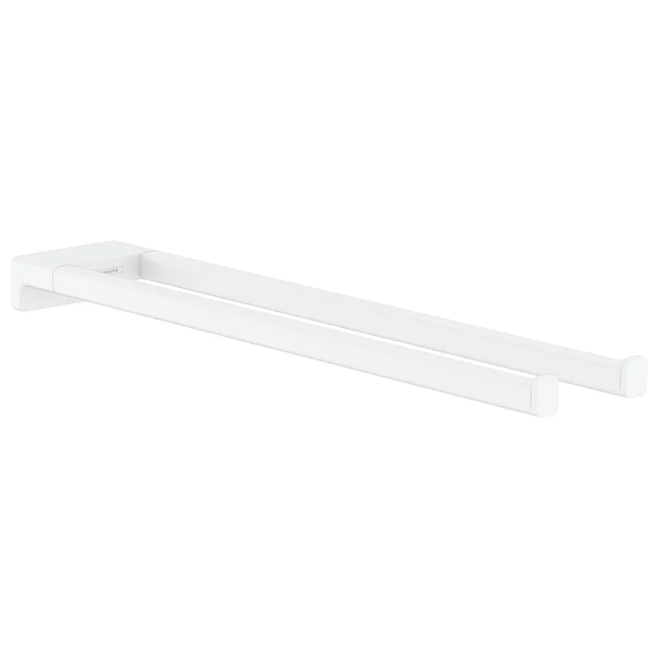 Hansgrohe Addstoris Q Towel Holder Twin-handle Matt White product image - Image 1