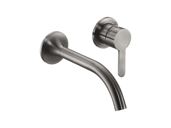 Just Taps Kono Wall Mounted Basin Mixer Brushed Black