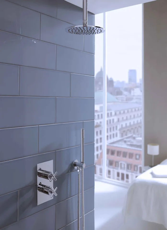 Just Taps Solex Thermostatic Concealed 1 Outlet Shower Valve Chrome detail view - Image 2