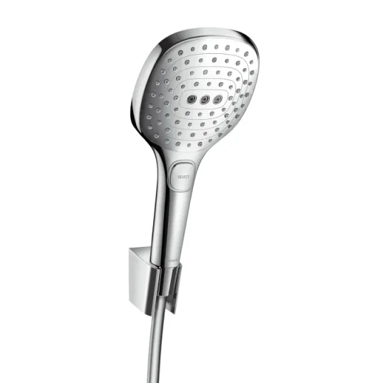 Hansgrohe Raindance Select E Shower Holder Set 120 3jet With Shower Hose 160 Cm Chrome detail view - Image 2