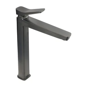 Just Taps Hix Tall Single Lever Basin Mixer Brushed Black
