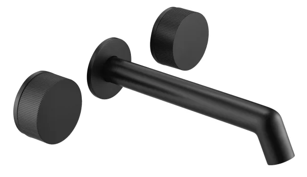 Just Taps Evo Wall Mounted Basin Mixer Matt Black