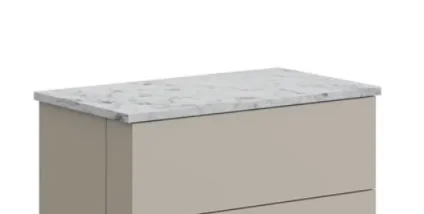 Crosswater Furniture Worktop 810 x 460mm Carrara Marble detail view - Image 2