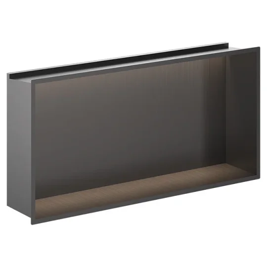 Crosswater Niches 610 X 305mm With Led Light Strip Slate detail view - Image 3