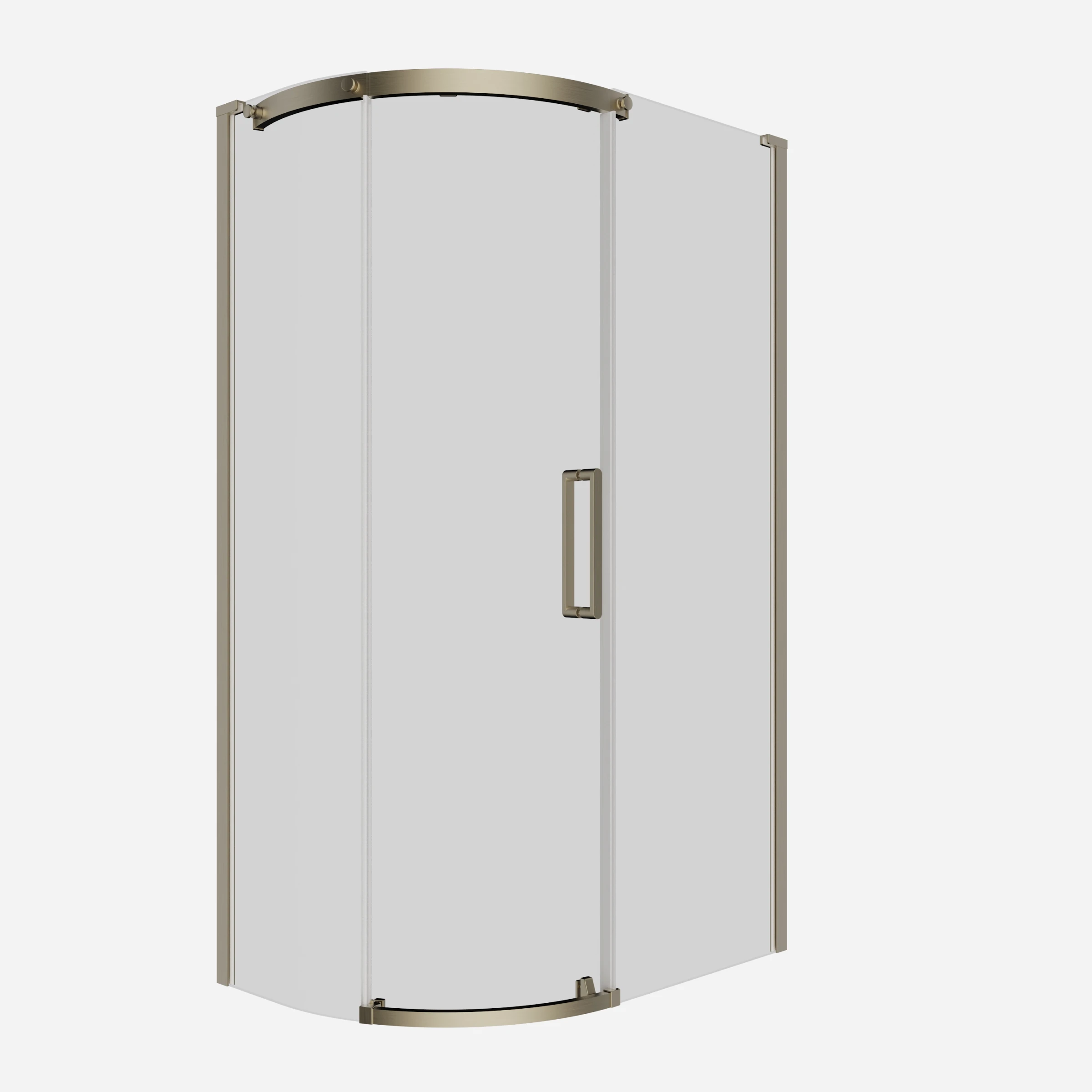 Crosswater Optix Offset Quadrant 1200x800 Left Hand Brushed Brass