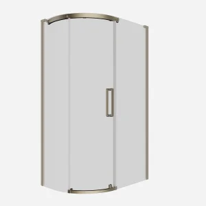 Crosswater Optix Offset Quadrant 1200x800 Left Hand Brushed Brass
