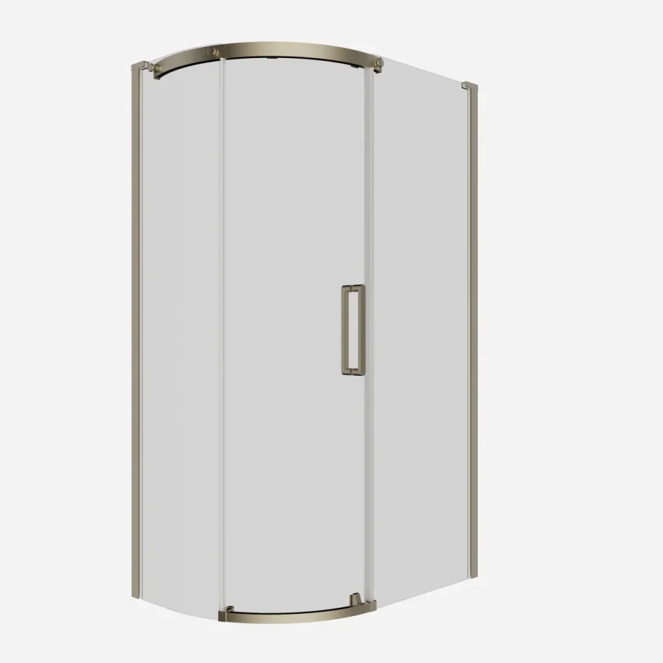 Crosswater Optix Offset Quadrant 1200x800 Left Hand Brushed Brass product image - Image 1