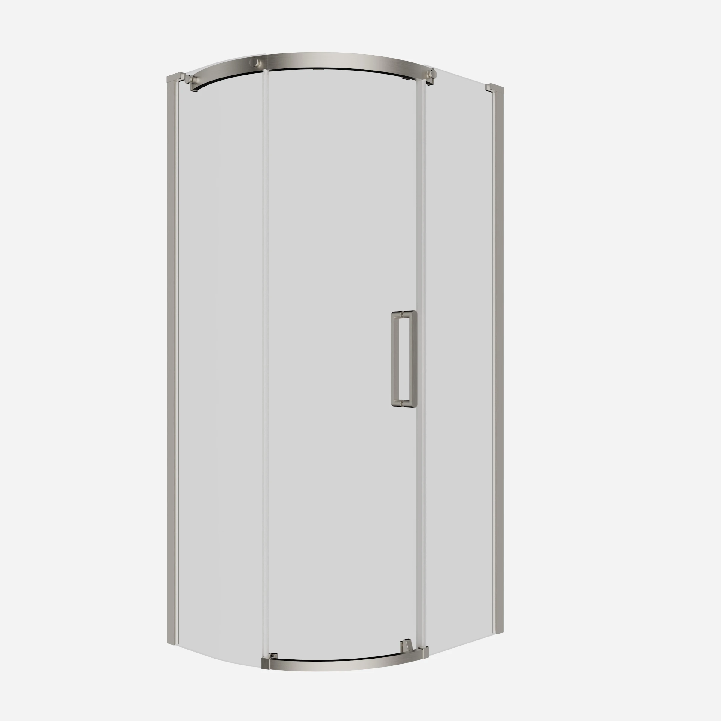 Crosswater Optix Offset Quadrant 1000x800 Left Hand Brushed Nickel