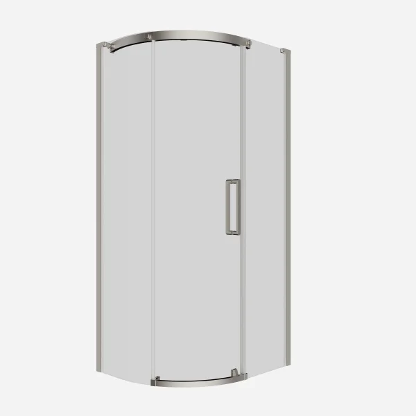 Crosswater Optix Offset Quadrant 1000x800 Left Hand Brushed Nickel