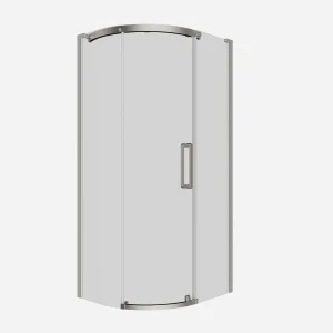 Crosswater Optix Offset Quadrant 1000x800 Left Hand Brushed Nickel