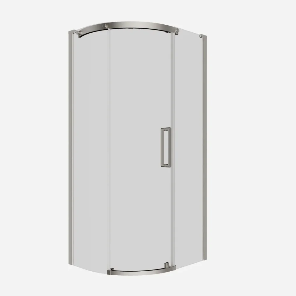 Crosswater Optix Offset Quadrant 1000x800 Left Hand Brushed Nickel product image - Image 1